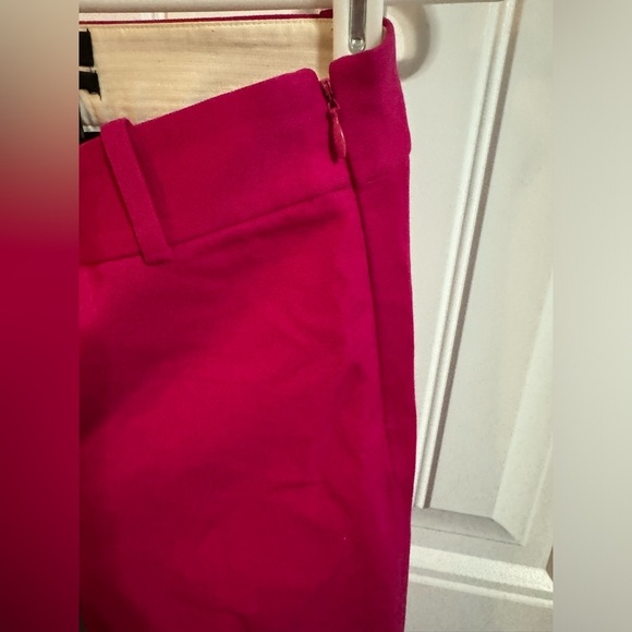 J. Crew Fuchsia Minnie Stretch Chino Twill Knit Cropped Ankle Pants - Picture 2 of 9